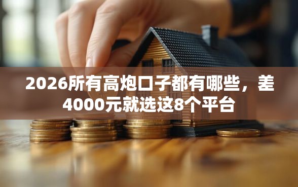2026所有高炮口子都有哪些，差4000元就选这8个平台