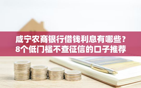 咸宁农商银行借钱利息有哪些？8个低门槛不查征信的口子推荐给你