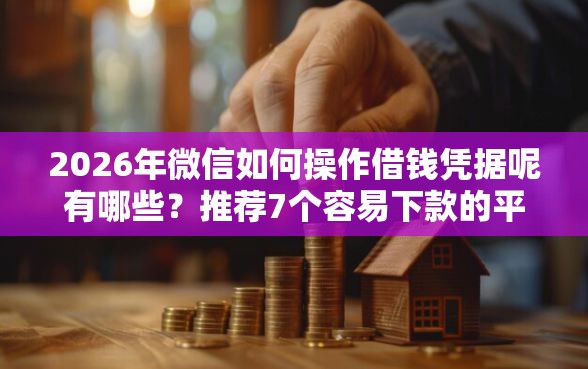 2026年微信如何操作借钱凭据呢有哪些？推荐7个容易下款的平台