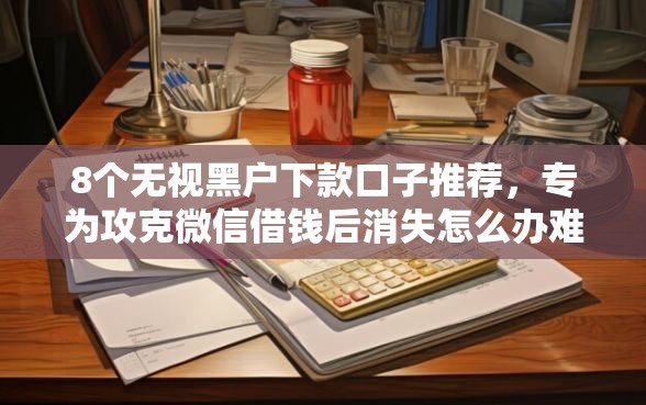 8个无视黑户下款口子推荐，专为攻克微信借钱后消失怎么办难题