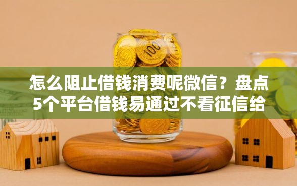 怎么阻止借钱消费呢微信？盘点5个平台借钱易通过不看征信给你参考