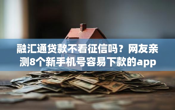 融汇通贷款不看征信吗？网友亲测8个新手机号容易下款的app盘点