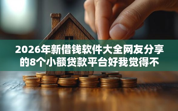 2026年新借钱软件大全网友分享的8个小额贷款平台好我觉得不错！