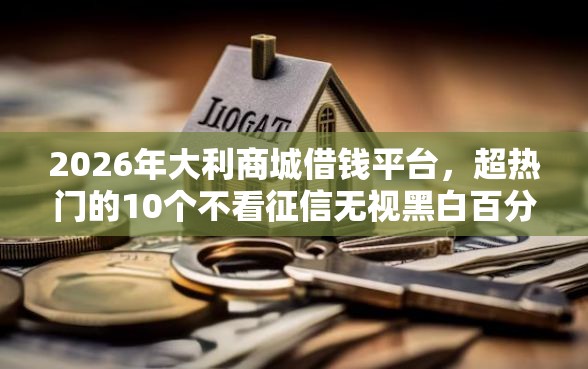 2026年大利商城借钱平台，超热门的10个不看征信无视黑白百分百下款网贷软件推荐
