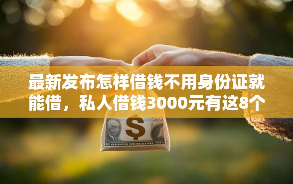 最新发布怎样借钱不用身份证就能借，私人借钱3000元有这8个渠道