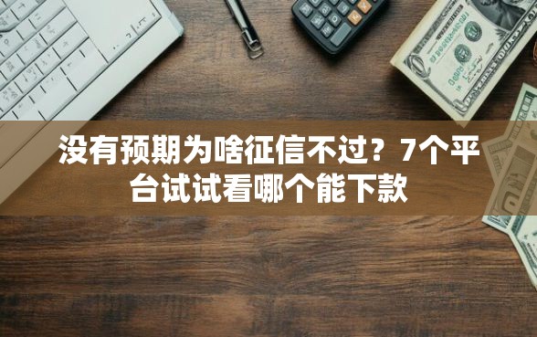 没有预期为啥征信不过？7个平台试试看哪个能下款