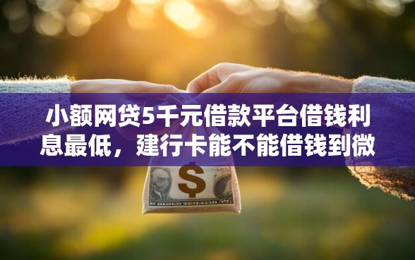 小额网贷5千元借款平台借钱利息最低，建行卡能不能借钱到微信的7个平台介绍