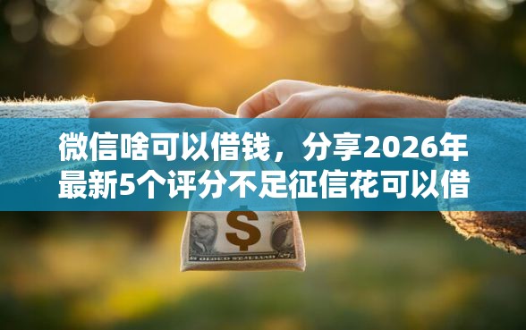 微信啥可以借钱，分享2026年最新5个评分不足征信花可以借的平台