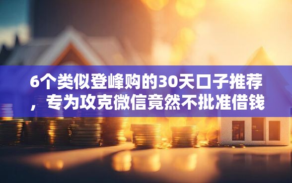 6个类似登峰购的30天口子推荐，专为攻克微信竟然不批准借钱难题