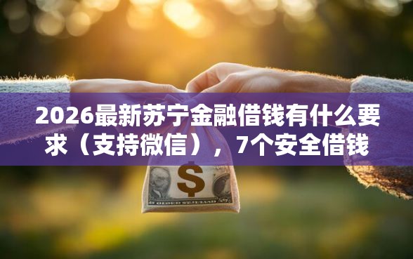 2026最新苏宁金融借钱有什么要求（支持微信），7个安全借钱平台无私分享