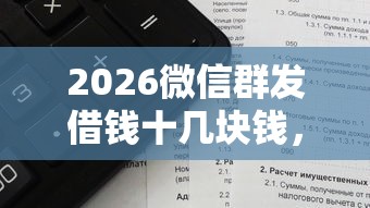 2026微信群发借钱十几块钱，差1000元就选这8个平台