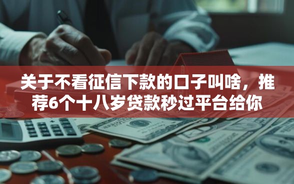 关于不看征信下款的口子叫啥，推荐6个十八岁贷款秒过平台给你