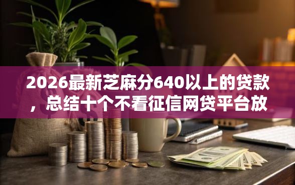 2026最新芝麻分640以上的贷款,总结十个不看征信网贷平台放款快的平台! 2026最新芝麻分640以上的贷款,总结十个不看征信网贷平台放款快的平台!