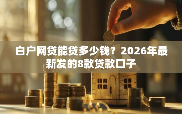 白户网贷能贷多少钱？2026年最新发的8款贷款口子