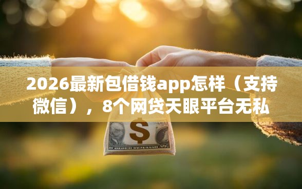 2026最新包借钱app怎样（支持微信），8个网贷天眼平台无私分享