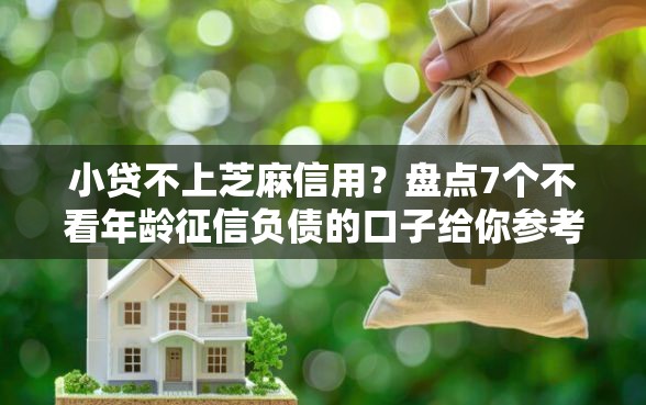 小贷不上芝麻信用？盘点7个不看年龄征信负债的口子给你参考