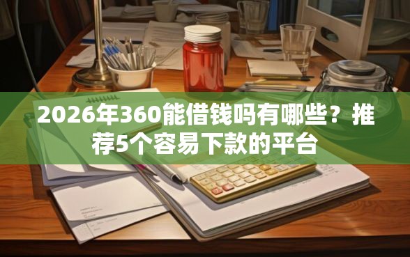 2026年360能借钱吗有哪些？推荐5个容易下款的平台