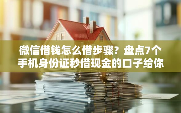 微信借钱怎么借步骤？盘点7个手机身份证秒借现金的口子给你参考