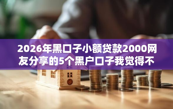 2026年黑口子小额贷款2000网友分享的5个黑户口子我觉得不错！