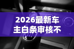2026最新车主白条审核不通过（支持微信），8个借款平台贷款快无私分享