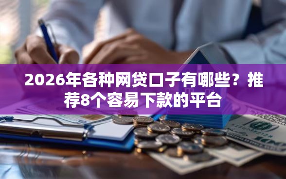2026年各种网贷口子有哪些？推荐8个容易下款的平台