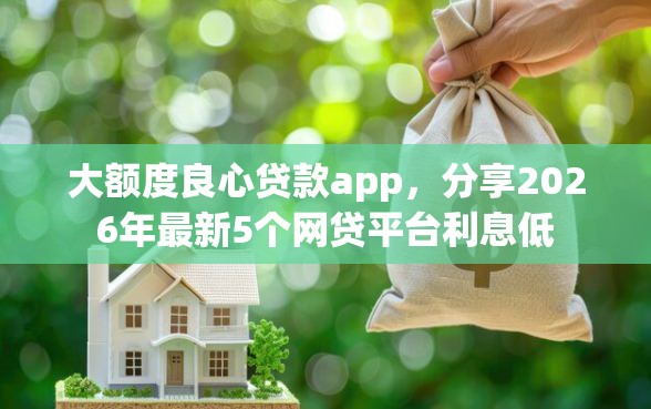 大额度良心贷款app，分享2026年最新5个网贷平台利息低