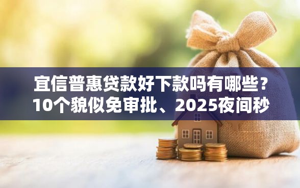 宜信普惠贷款好下款吗有哪些？10个貌似免审批、2025夜间秒下款高炮口子合集