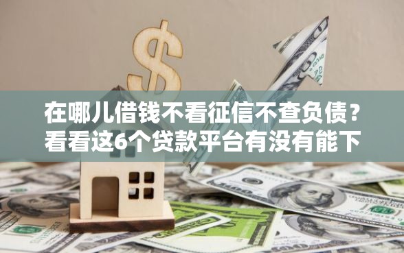 在哪儿借钱不看征信不查负债？看看这6个贷款平台有没有能下款的