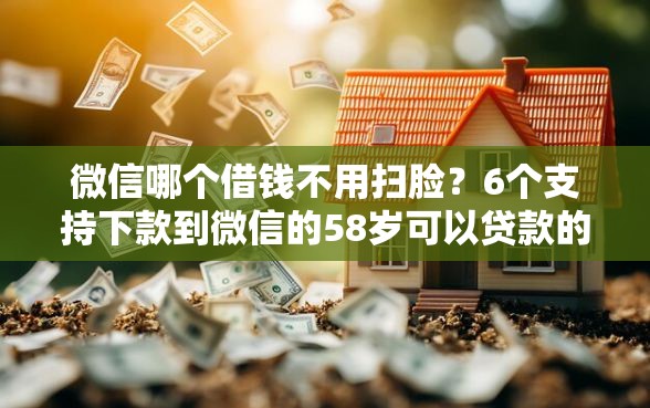 微信哪个借钱不用扫脸？6个支持下款到微信的58岁可以贷款的口子