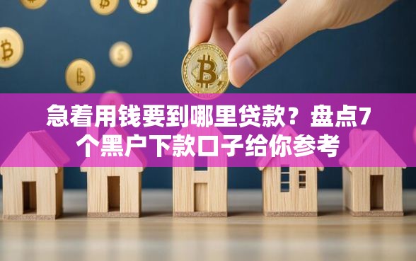 急着用钱要到哪里贷款？盘点7个黑户下款口子给你参考