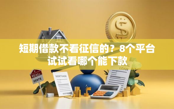 短期借款不看征信的？8个平台试试看哪个能下款
