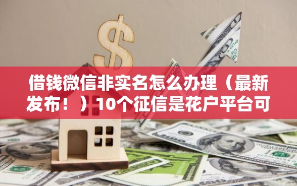 借钱微信非实名怎么办理（最新发布！）10个征信是花户平台可以借钱不