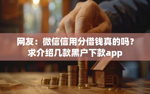 网友：微信信用分借钱真的吗？求介绍几款黑户下款app