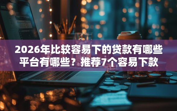 2026年比较容易下的贷款有哪些平台有哪些？推荐7个容易下款的平台