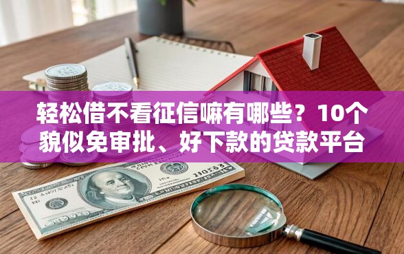 轻松借不看征信嘛有哪些？10个貌似免审批、好下款的贷款平台合集