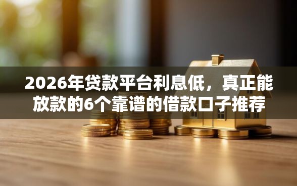2026年贷款平台利息低，真正能放款的6个靠谱的借款口子推荐