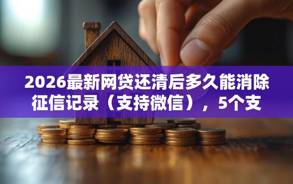 2026最新网贷还清后多久能消除征信记录（支持微信），5个支付宝可以借钱的平台无私分享
