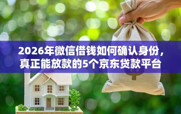 2026年微信借钱如何确认身份，真正能放款的5个京东贷款平台推荐