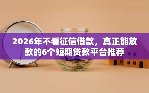 2026年不看征信借款，真正能放款的6个短期贷款平台推荐