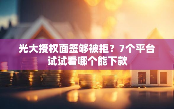 光大授权面签够被拒？7个平台试试看哪个能下款