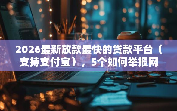 2026最新放款最快的贷款平台（支持支付宝），5个如何举报网贷平台无私分享