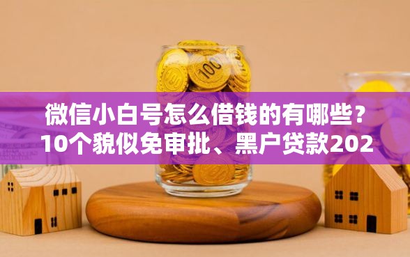 微信小白号怎么借钱的有哪些？10个貌似免审批、黑户贷款2025新口子合集