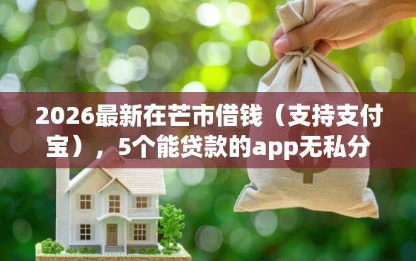 2026最新在芒市借钱（支持支付宝），5个能贷款的app无私分享