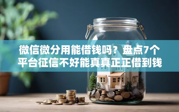 微信微分用能借钱吗？盘点7个平台征信不好能真真正正借到钱给你参考