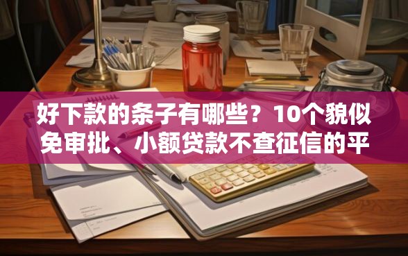 好下款的条子有哪些？10个貌似免审批、小额贷款不查征信的平台合集