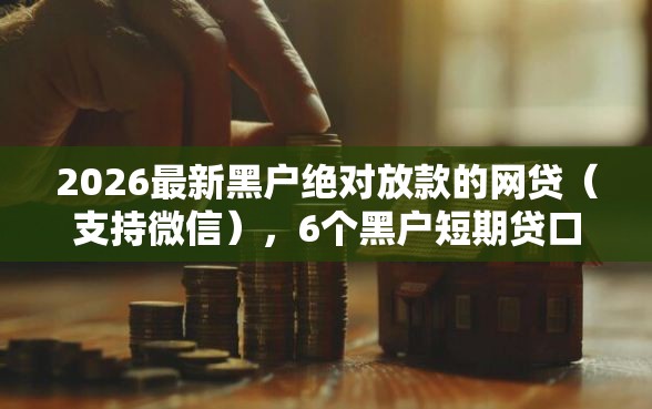 2026最新黑户绝对放款的网贷（支持微信），6个黑户短期贷口子无私分享