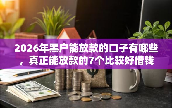 2026年黑户能放款的口子有哪些，真正能放款的7个比较好借钱的平台推荐