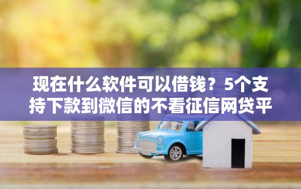 现在什么软件可以借钱？5个支持下款到微信的不看征信网贷平台放款快的口子