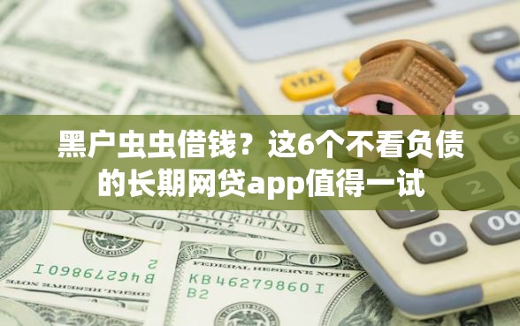 黑户虫虫借钱？这6个不看负债的长期网贷app值得一试