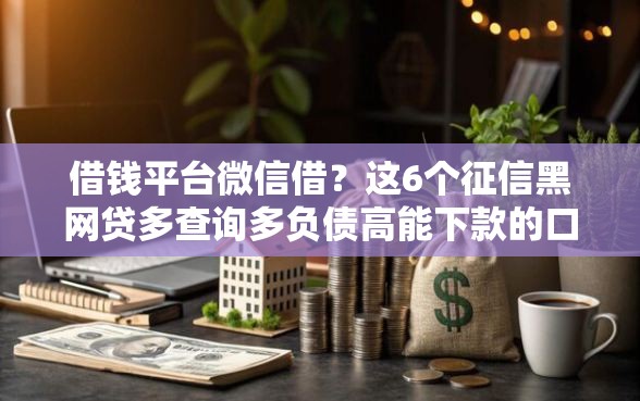 借钱平台微信借？这6个征信黑网贷多查询多负债高能下款的口子可以试试